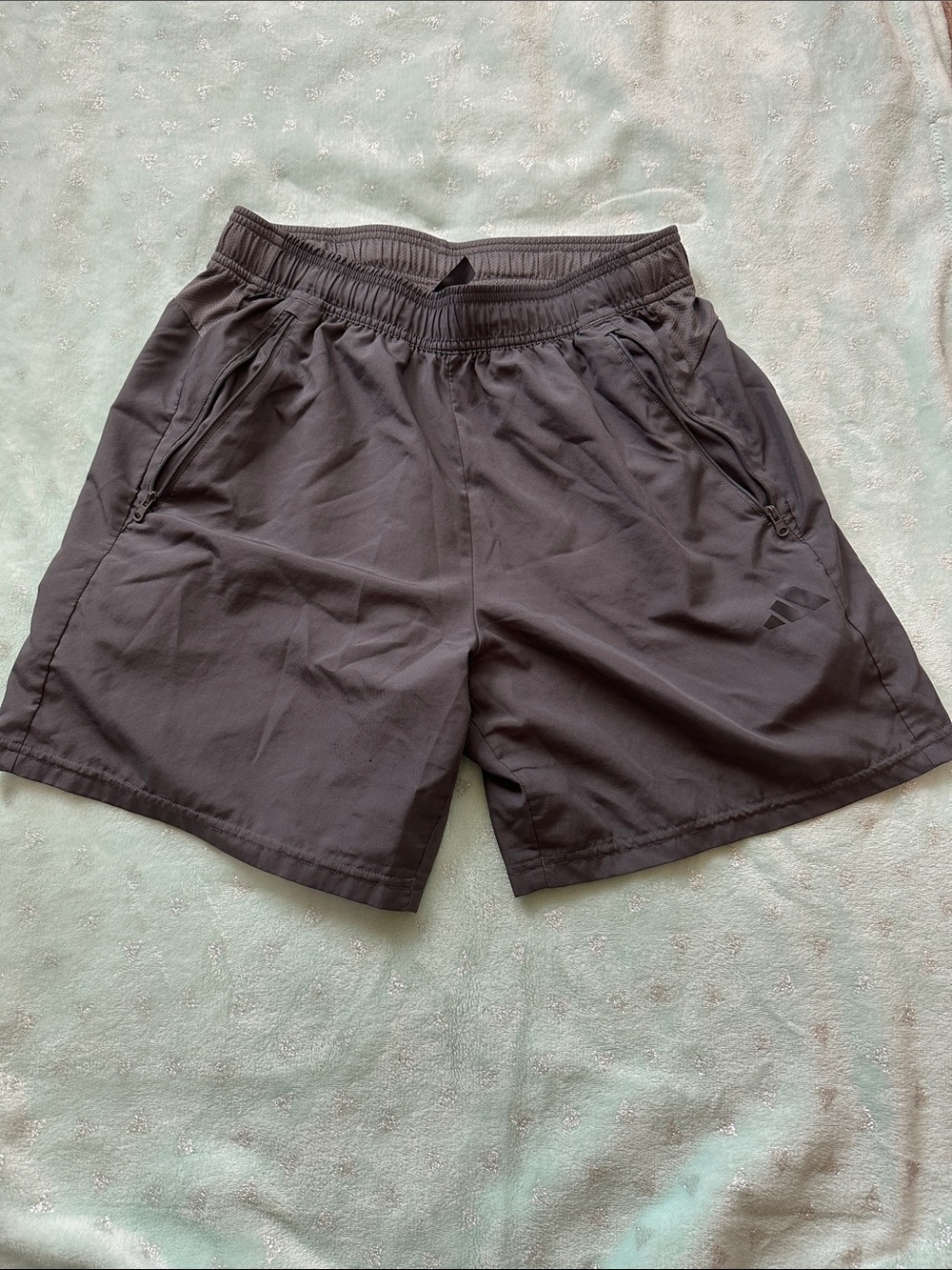 adidas Black Men's Lightweight Athletic Shorts with Zip Pockets